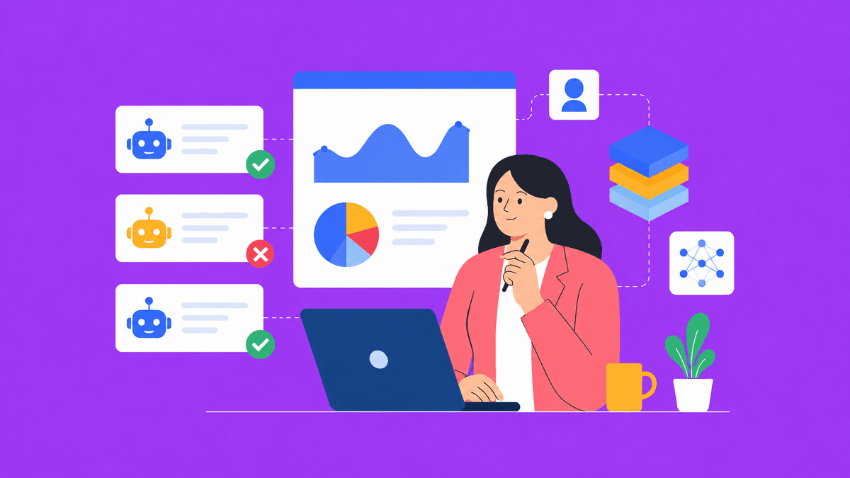 AI model training techniques — domain expert annotator reviewing model outputs for quality assurance