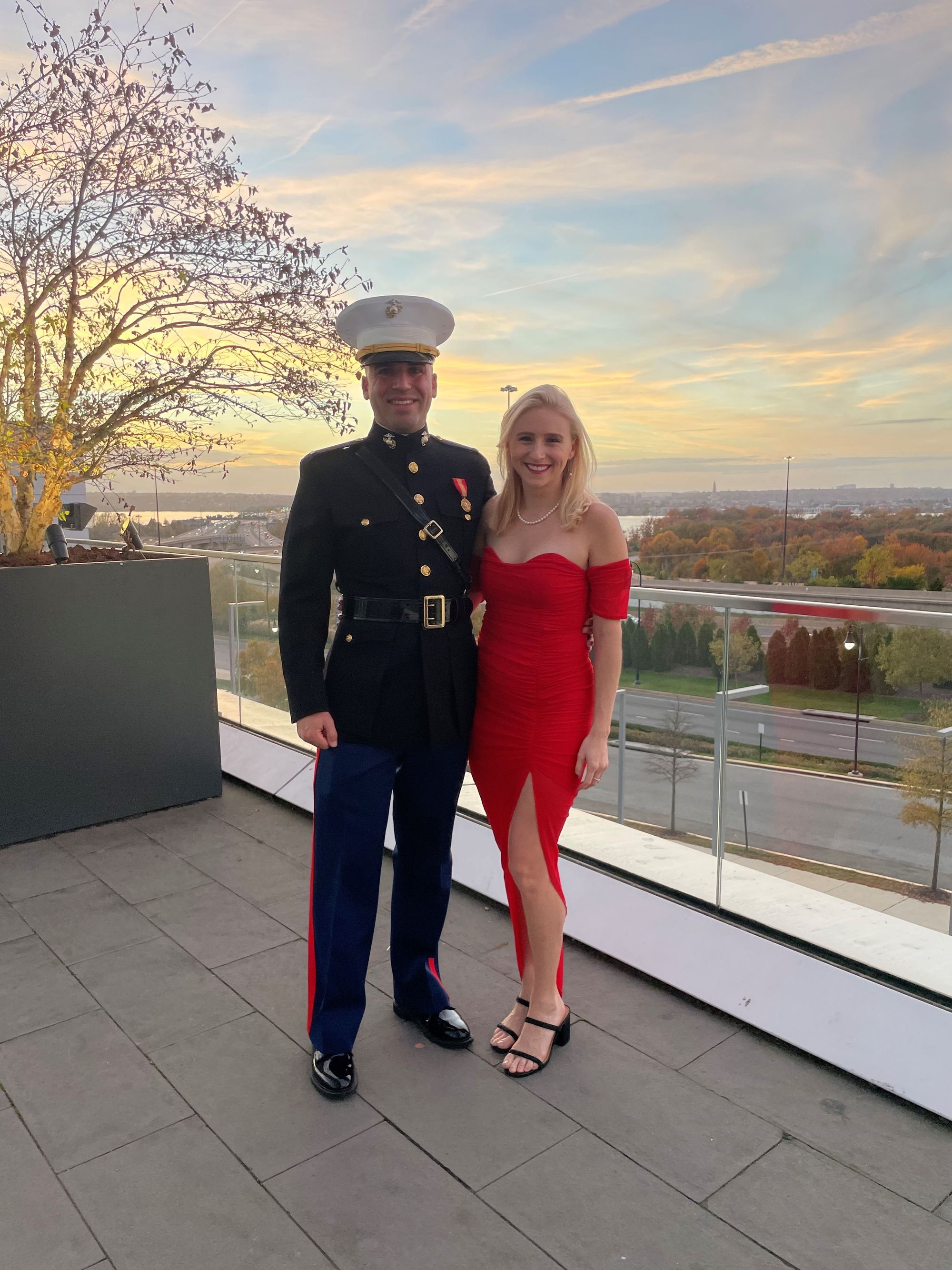 Emily and Terry at the Marine Corps Ball in 2023