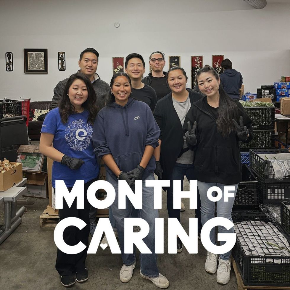 Expedia Group employees posing for a photo during Month of Caring