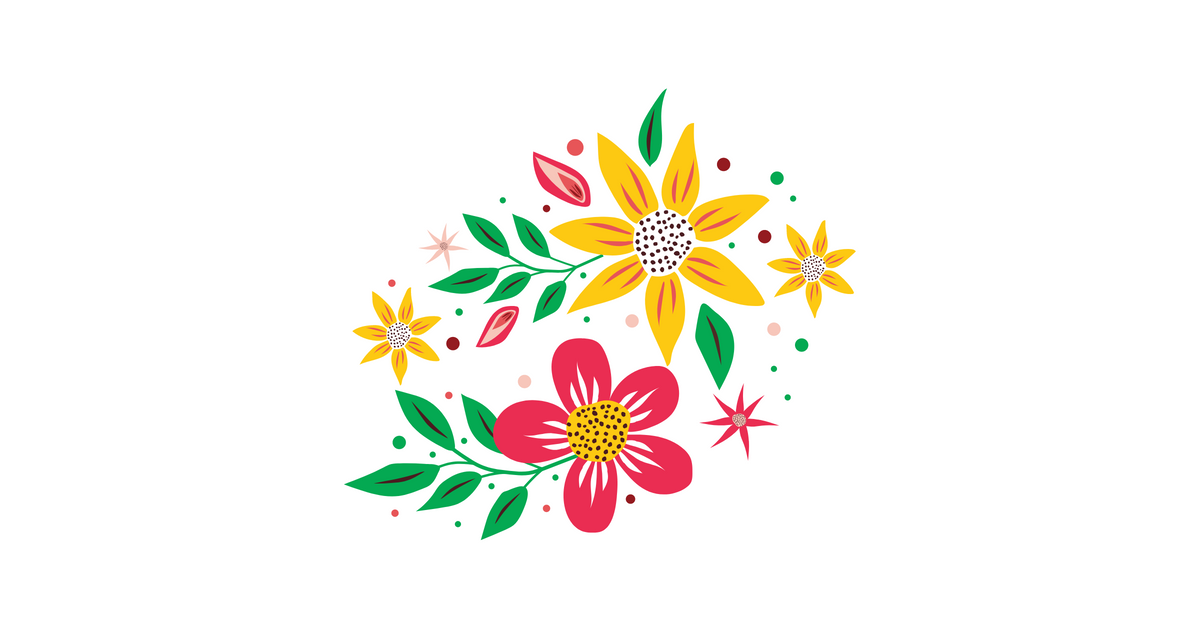 Graphic of flowers in honor of Hispanic Heritage Month