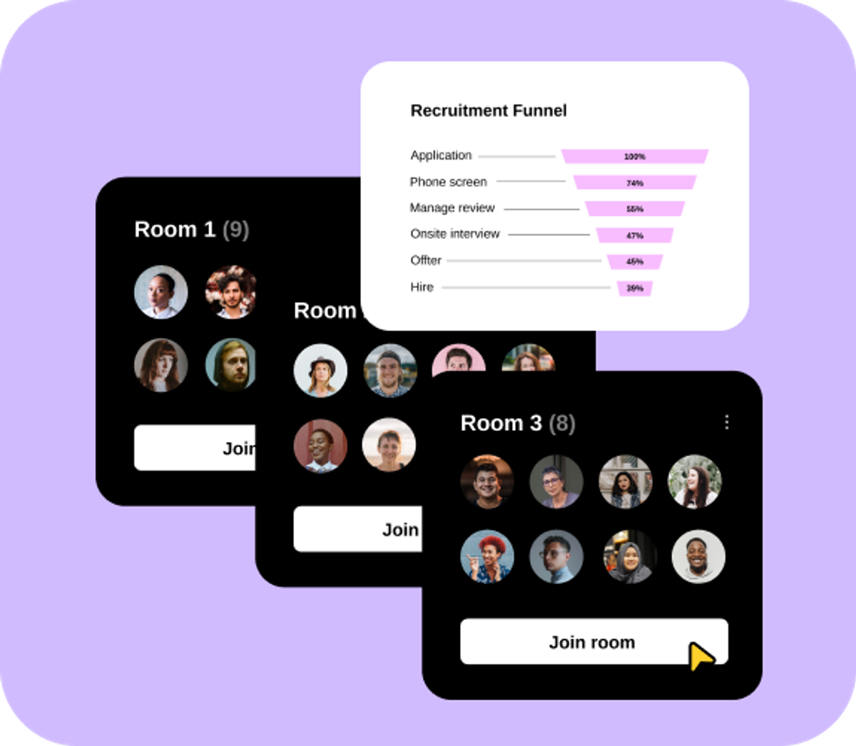 Host events that engage top talent in real time