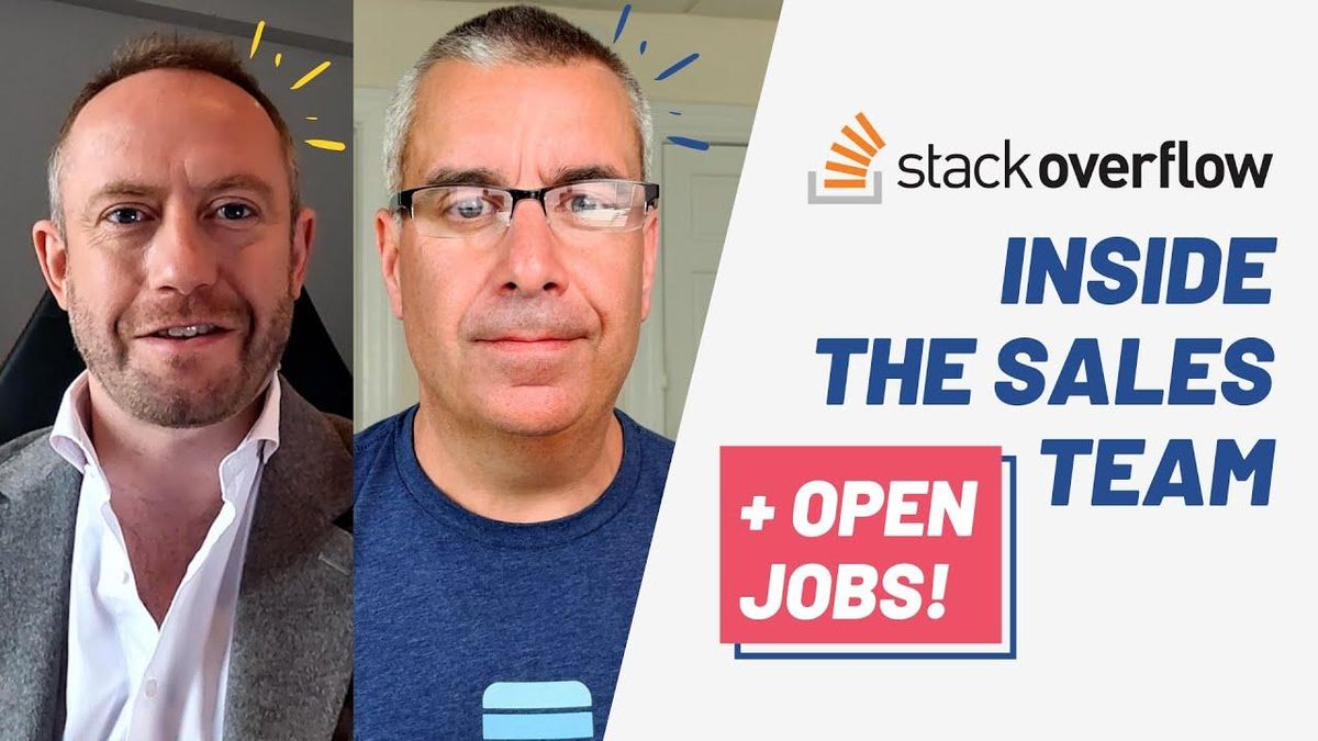 Join The Stack Overflow Sales Team And Work With Top Tech Companies!