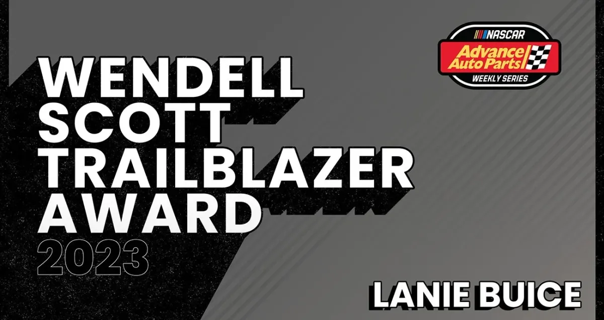 Lanie Buice earns the 2023 Wendell Scott Trailblazer Award