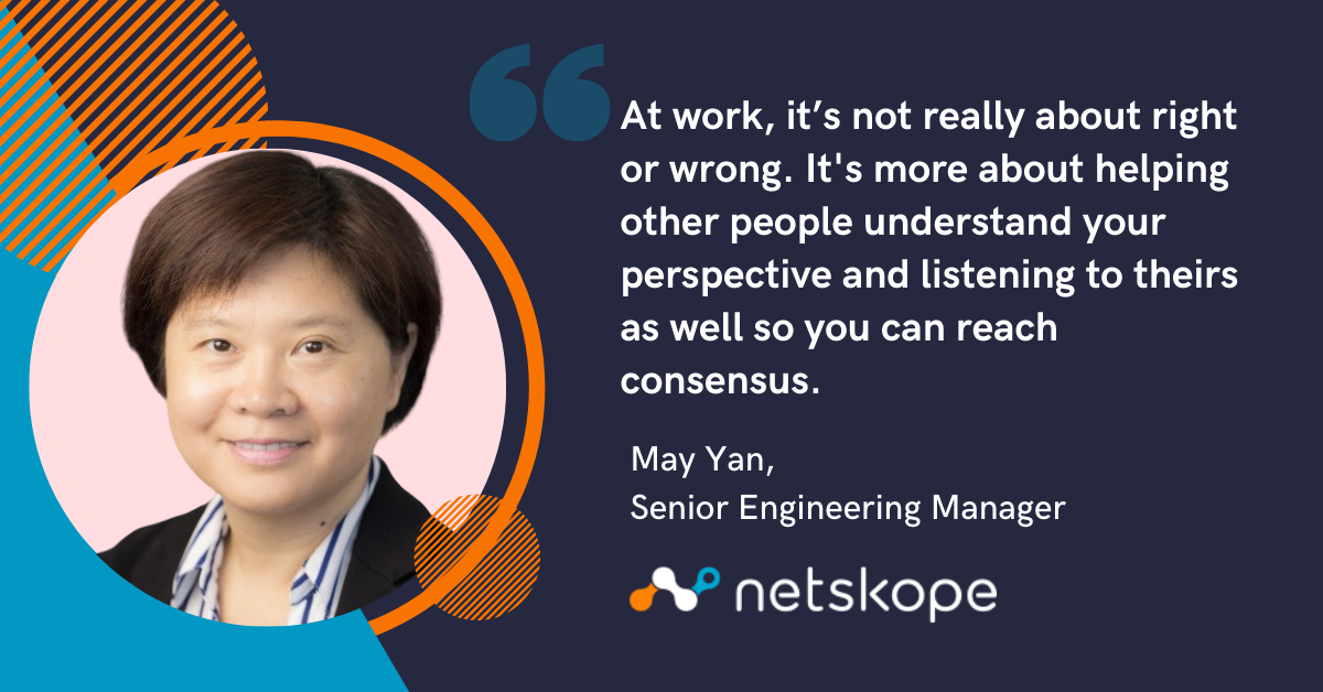 May Yan, Senior Engineering Manager of Netskope