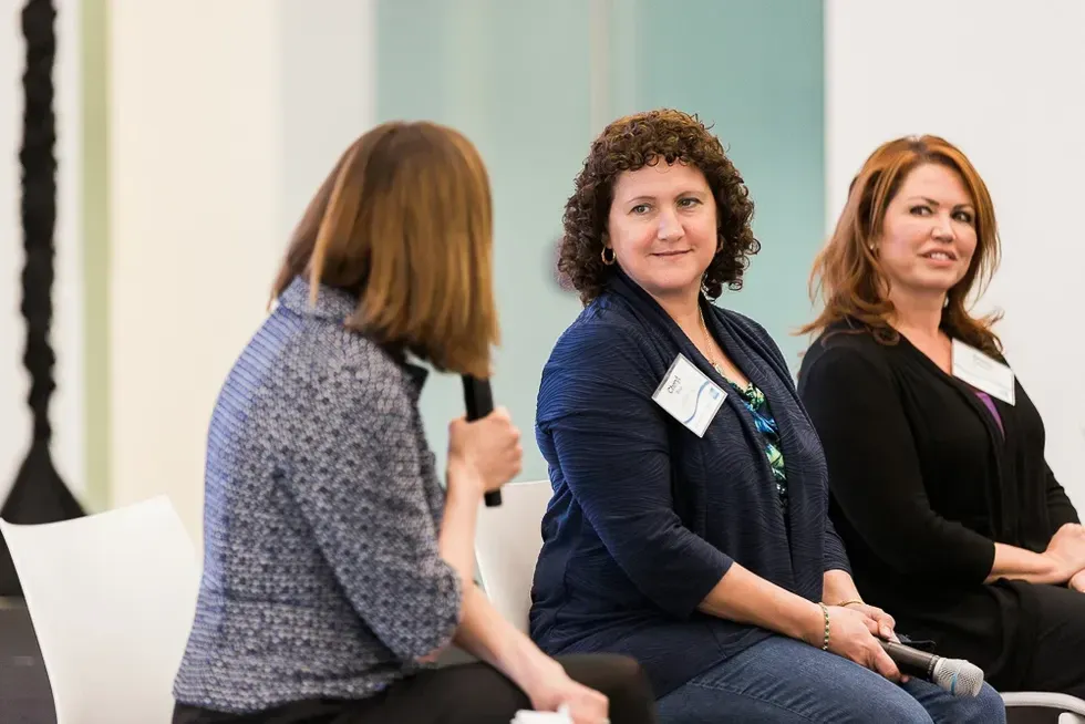 Panelist Cheryl Rico fields a question.
