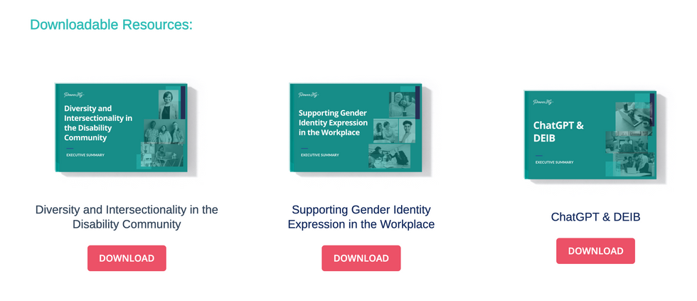 PowerToFly's library of downloadable free diversity and inclusion training materials