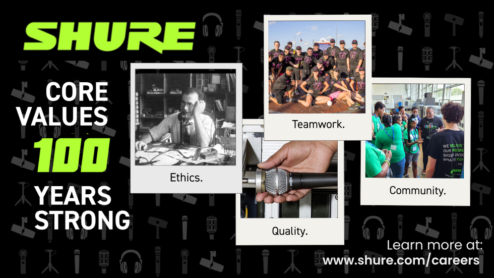 Shure core values 100 years strong