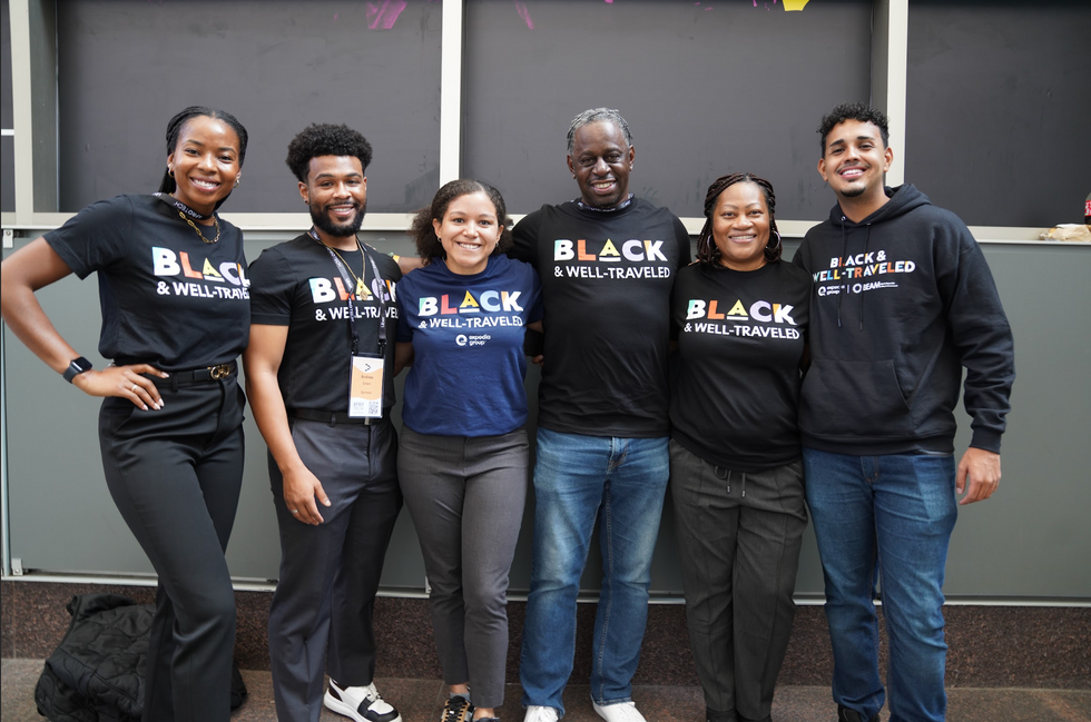 Six Expedia Group employees celebrating Black History Month. 