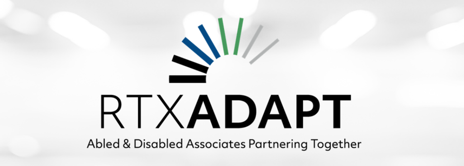 Text saying: RTXADAPT, Abled & Disabled Associates Partnering Together 