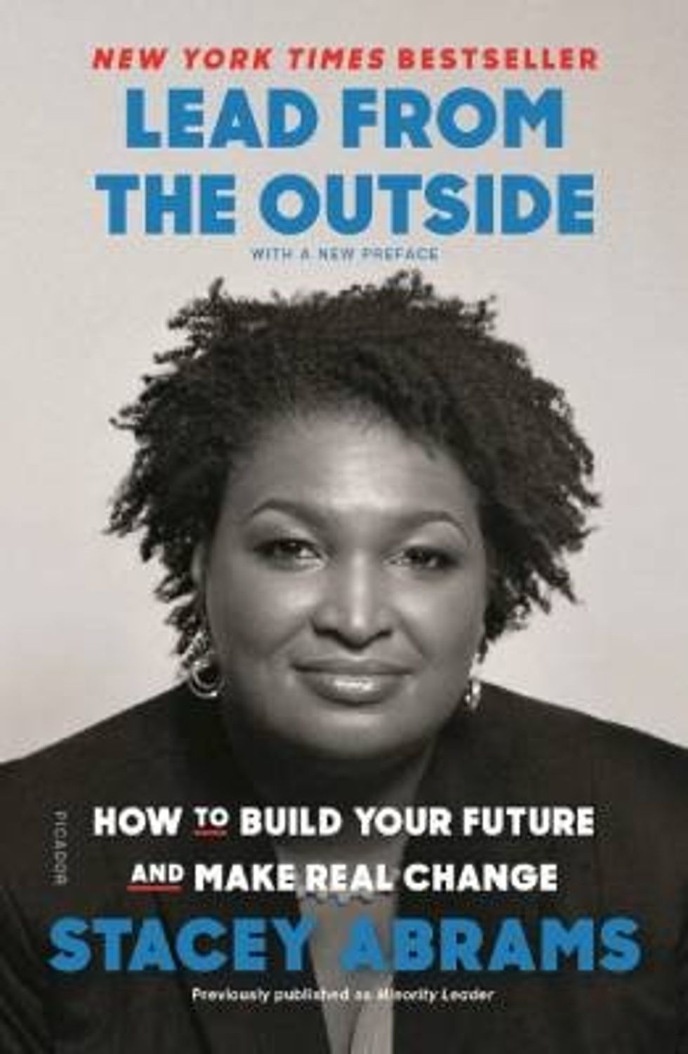 The front cover of the book "Lead From the Outside: How to Build Your Future and Make Real Change" by Stacey Abrams