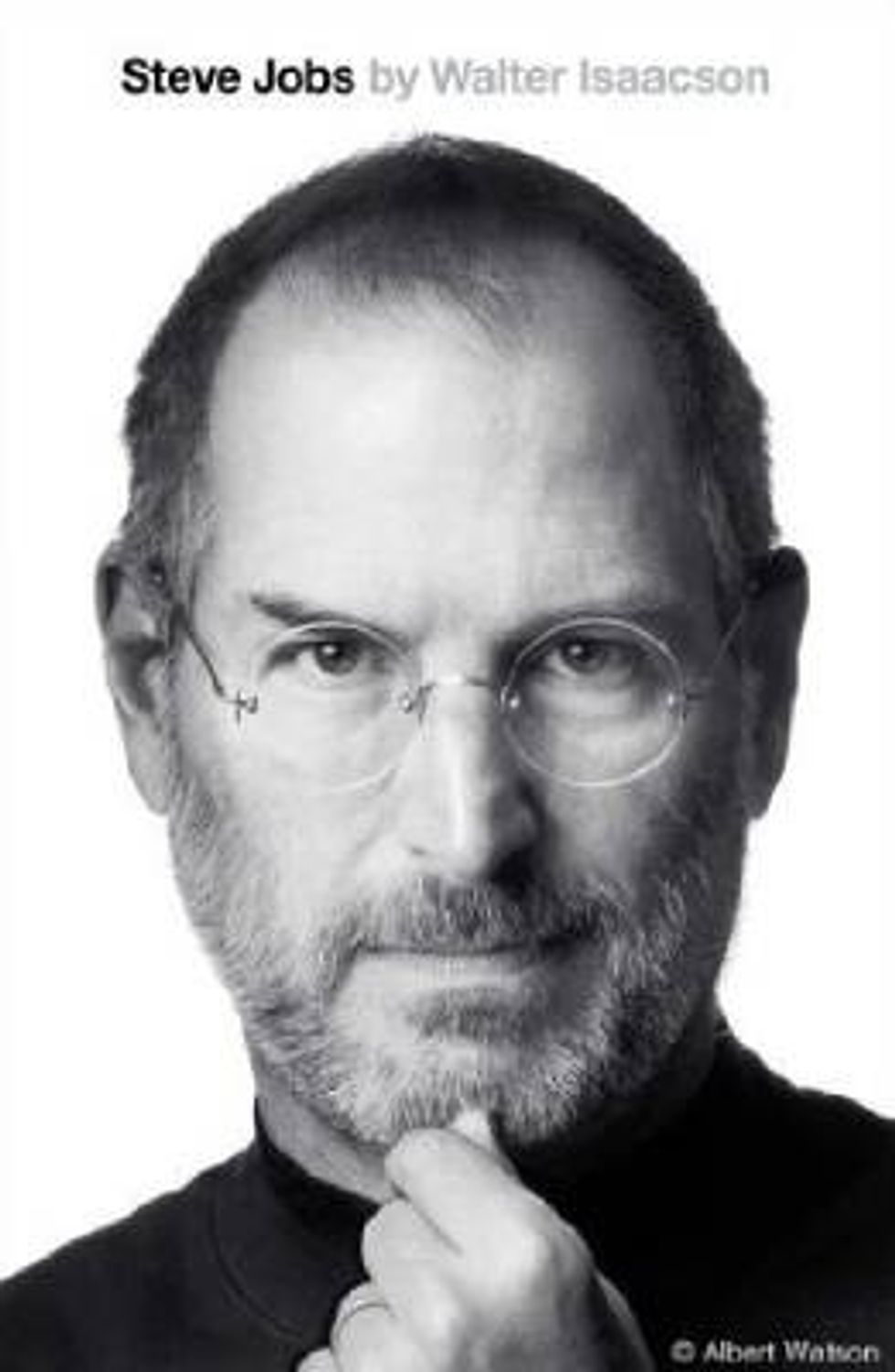 The front cover of the book "Steve Jobs" by Walter Isaacson