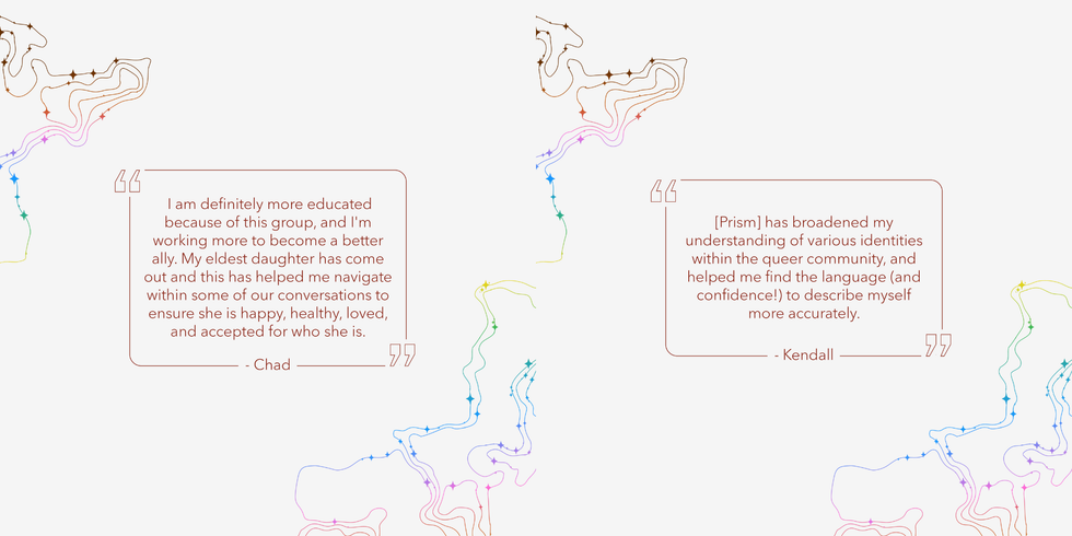 Two quotes from Esri team members about how being members of Prism has helped them find inclusion in the workplace